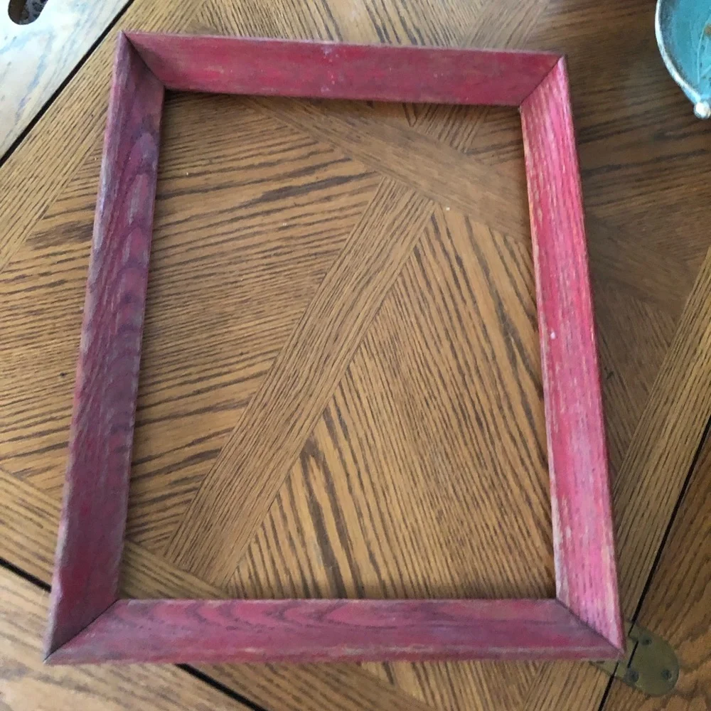 Vintage Red Wood Frame